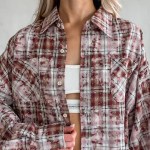 Bornlads Personalized Street Retro Vintage Plaid Shirt Women\'s Spring Autumn New Loose Outer Long Sleeved Women Shirt 5