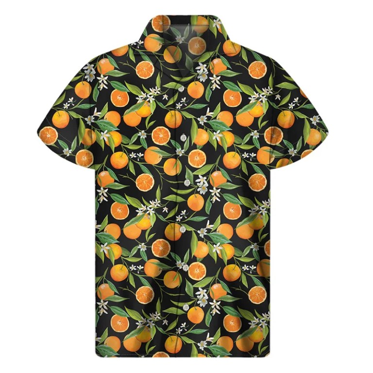 Banana Orange Dragon Fruit Pattern Shirt Men 3D Print Hawaiian Shirts Tops Summer Beach Short Sleeve Button Lapel Aloha Blouse 5