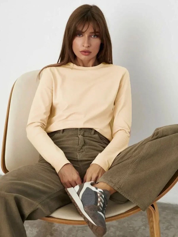 bornladies women's spring autumn 100% cotton t shirt bottoming basic solid lady long sleeve loose tops shirts oversized t shirt Bornladies Women\'s Spring Autumn 100% Cotton T-shirt Bottoming Basic Solid Lady Long Sleeve Loose Tops Shirts Oversized T Shirt