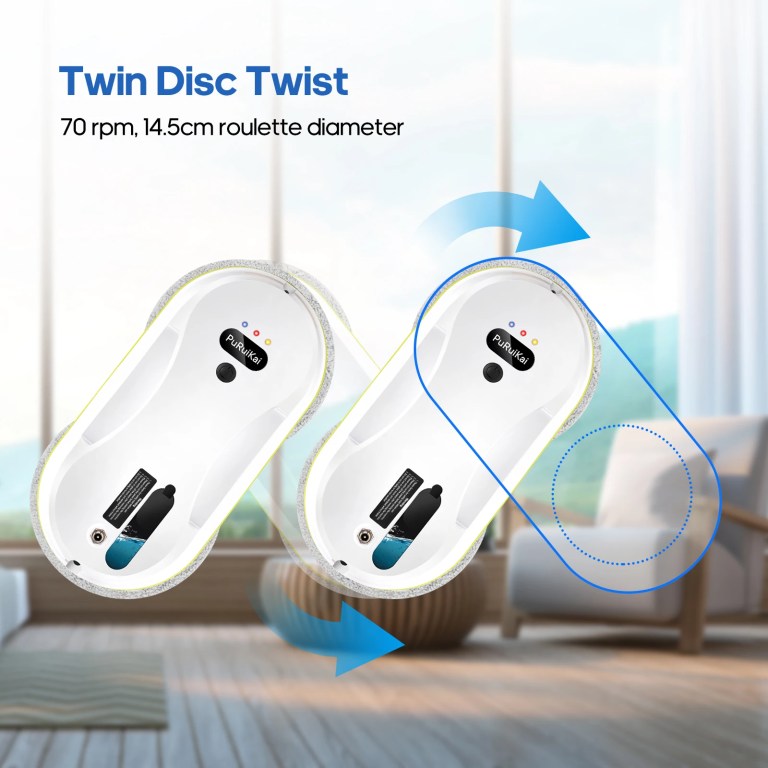 Household window automatic water spray cleaning robot vacuum cleaner remote control electric window wiper household glass wiper 4