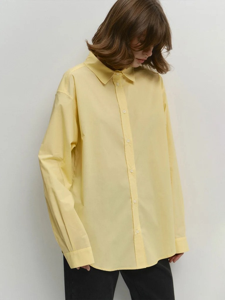 bornlads 100% cotton solid color long sleeved shirt summer new women's basics office lady top comfortable breathable shirt Bornlads 100% Cotton Solid Color Long Sleeved Shirt Summer New Women\'s Basics Office Lady Top Comfortable Breathable Shirt 4