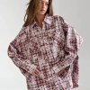 Bornlads Personalized Street Retro Vintage Plaid Shirt Women\'s Spring Autumn New Loose Outer Long Sleeved Women Shirt 2