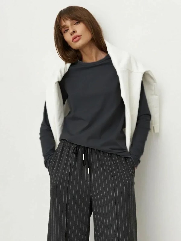 bornladies women's spring autumn 100% cotton t shirt bottoming basic solid lady long sleeve loose tops shirts oversized t shirt Bornladies Women\'s Spring Autumn 100% Cotton T-shirt Bottoming Basic Solid Lady Long Sleeve Loose Tops Shirts Oversized T Shirt 1