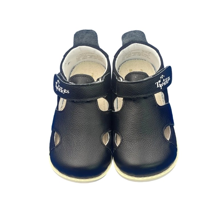 Tipsietoes Children Leather + Canvas Barefoot Sandals Low Heel Enfants Fille Party Dress Shoes Toddler Kids Summer Soft 2