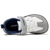 HOBIBEAR Kids Wide Toe Barefoot Shoes Hook Loop Minimalist Sneakers Artificial Leather Mesh Retro Walking Shoes for Big Kid 3