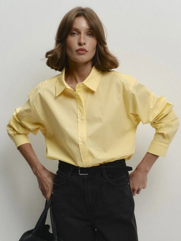 bornlads 100% cotton solid color long sleeved shirt summer new women's basics office lady top comfortable breathable shirt Bornlads 100% Cotton Solid Color Long Sleeved Shirt Summer New Women\'s Basics Office Lady Top Comfortable Breathable Shirt