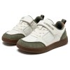 HOBIBEAR Wide Width Shoes for Kids Barefoot Hook Loop Sneakers Minimalist Artificial Leather Lightweight Soft Walking Shoes 4