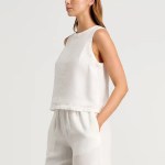 Bronlads Cotton Linen Vest Pants Set Women\'s Wide Leg Long Pants Sleeveless Top Casual Suit 2025 Spring Summer New Pant Sets 3