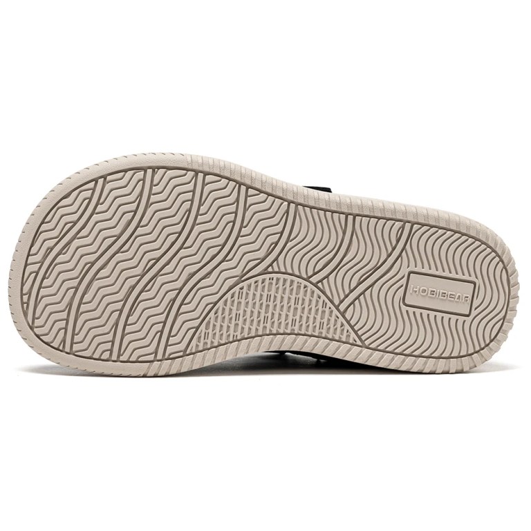 HOBIBEAR Wide Width Shoes for Kids Barefoot Hook Loop Sneakers Minimalist Artificial Leather Lightweight Soft Walking Shoes 5
