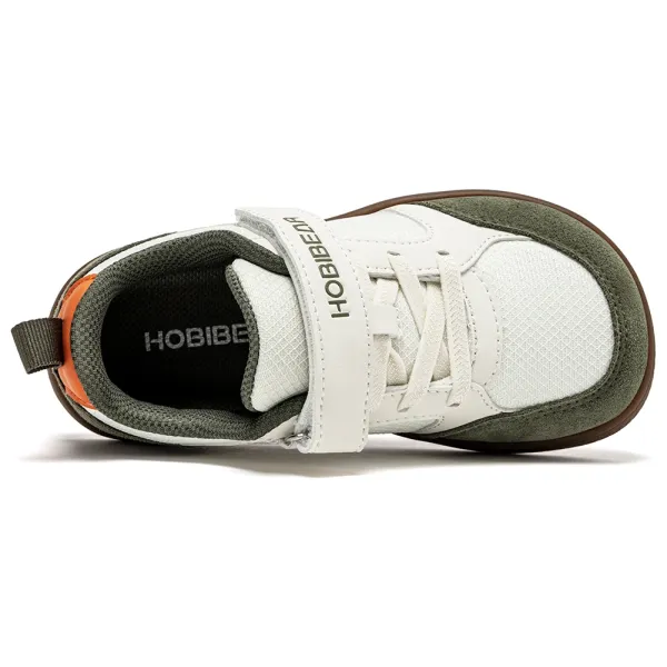 hobibear wide width shoes for kids barefoot hook loop sneakers minimalist artificial leather lightweight soft walking shoes HOBIBEAR Wide Width Shoes for Kids Barefoot Hook Loop Sneakers Minimalist Artificial Leather Lightweight Soft Walking Shoes 6