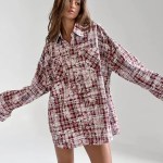 Bornlads Personalized Street Retro Vintage Plaid Shirt Women\'s Spring Autumn New Loose Outer Long Sleeved Women Shirt 6