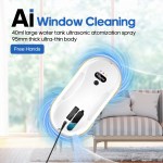 Household window automatic water spray cleaning robot vacuum cleaner remote control electric window wiper household glass wiper 2