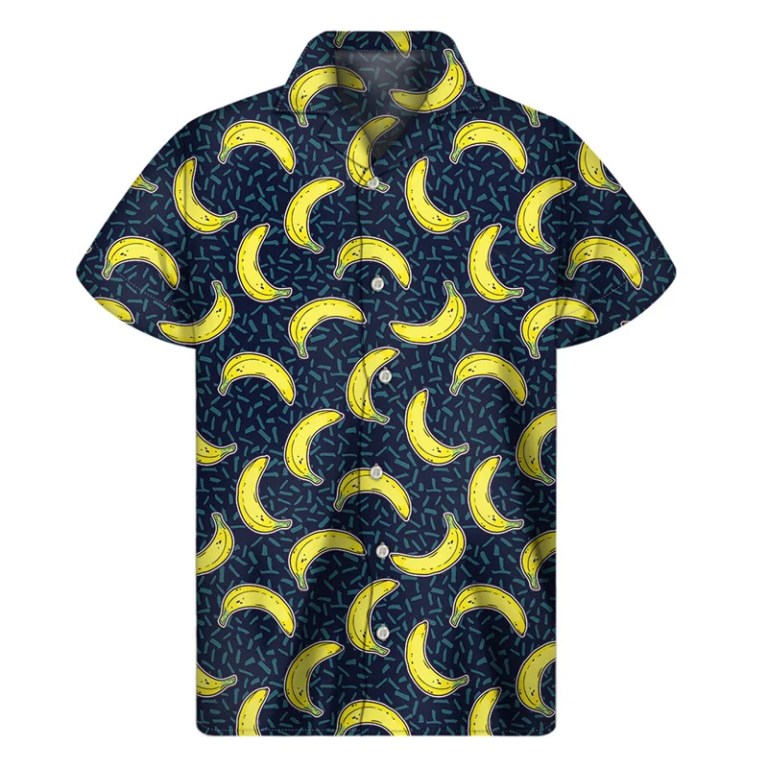 Banana Orange Dragon Fruit Pattern Shirt Men 3D Print Hawaiian Shirts Tops Summer Beach Short Sleeve Button Lapel Aloha Blouse 3