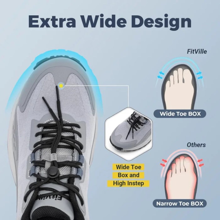 fitville wide width men's sneakers non slip comfortable trekking hiking walking shoes for outdoor shoe with arch support FitVille Wide Width Men\'S Sneakers Non-Slip Comfortable Trekking Hiking Walking Shoes For Outdoor Shoe With Arch Support 2