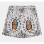 Our Lady Of Guadalupe Pattern Print Beach Shorts Men Women Summer Street Casual Breathable Rose Design Flowers Board Short New