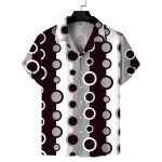 men's summer cuban collar short sleeved shirt with polka dot prints, lively, sunny, casual, comfortable and versatile Men\'s summer Cuban collar short-sleeved shirt with polka dot prints, lively, sunny, casual, comfortable and versatile 4