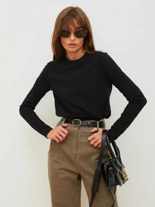 bornladies women's spring autumn 100% cotton t shirt bottoming basic solid lady long sleeve loose tops shirts oversized t shirt Bornladies Women\'s Spring Autumn 100% Cotton T-shirt Bottoming Basic Solid Lady Long Sleeve Loose Tops Shirts Oversized T Shirt 4