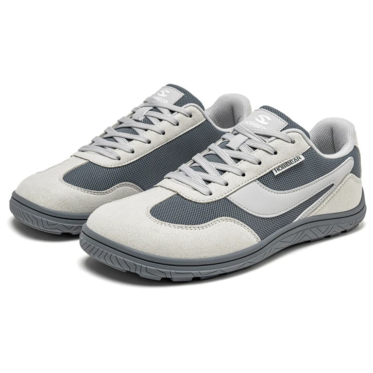HOBIBEAR Wide Barefoot Shoes Womens Mens Zero Drop Minimalist Sneakers Artificial Leather Mesh Retro Walking Shoes 3