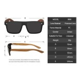 Oi Wood Sunglasses For Men Women Polarized Sunglasses For Men Square Anti Glare Driver Mirror Sun Glasses Women UV400 3