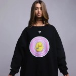 bornlads women's loose round neck sweatshirt oversized chic printing hoodies casual autumn winter warm female trendy pullovert Bornlads Women\'s Loose Round Neck Sweatshirt Oversized Chic Printing Hoodies Casual Autumn Winter Warm Female Trendy PulloverT 2