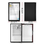 devanti 105l bar fridge glass door mini fridge countertop cooler black devanti 105l bar fridge glass door mini fridge countertop cooler black