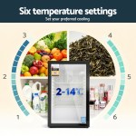 devanti 105l bar fridge glass door mini fridge countertop cooler black devanti 105l bar fridge glass door mini fridge countertop cooler black