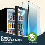 devanti 105l bar fridge glass door mini fridge countertop cooler black devanti 105l bar fridge glass door mini fridge countertop cooler black