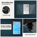 devanti 105l bar fridge glass door mini fridge countertop cooler black devanti 105l bar fridge glass door mini fridge countertop cooler black