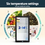 devanti 78l bar fridge glass door mini fridge countertop cooler black devanti 78l bar fridge glass door mini fridge countertop cooler black