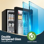 devanti 78l bar fridge glass door mini fridge countertop cooler black devanti 78l bar fridge glass door mini fridge countertop cooler black