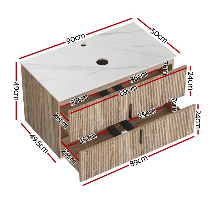 cefito vanity unit 900mm bathroom cabinet storage wall hung timber front pine cefito vanity unit 900mm bathroom cabinet storage wall hung timber front pine