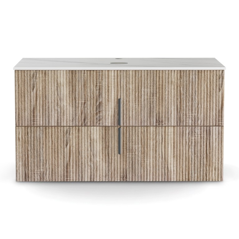 cefito vanity unit 900mm bathroom cabinet storage wall hung timber front pine