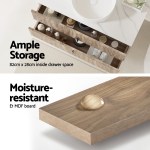 cefito vanity unit 900mm bathroom cabinet storage wall hung timber front pine