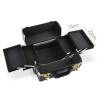 embellir makeup case beauty trolley cosmetic organiser box travel wheels gold