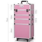embellir makeup case beauty trolley cosmetic organiser box travel wheels pink embellir makeup case beauty trolley cosmetic organiser box travel wheels pink