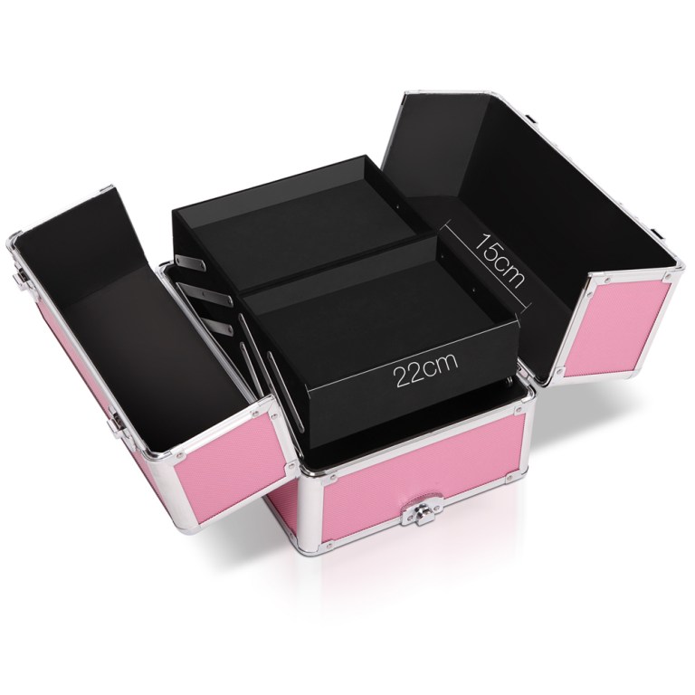 embellir makeup case beauty trolley cosmetic organiser box travel wheels pink embellir makeup case beauty trolley cosmetic organiser box travel wheels pink