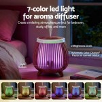 devanti ultrasonic aroma diffuser aromatherapy 140ml led lights iron humidifier forest deep wood