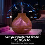 devanti ultrasonic aroma diffuser aromatherapy 400ml led lights iron humidifier forest light wood grain devanti ultrasonic aroma diffuser aromatherapy 400ml led lights iron humidifier forest light wood grain