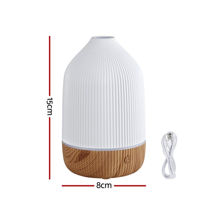 devanti ultrasonic aroma diffuser aromatherapy 100ml led lights iron humidifier forest