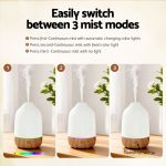 devanti ultrasonic aroma diffuser aromatherapy 100ml led lights iron humidifier forest