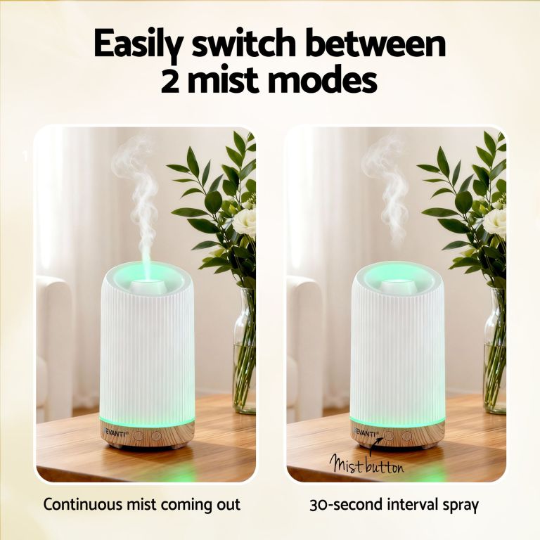 devanti ultrasonic aroma diffuser aromatherapy 200ml led lights iron humidifier forest devanti ultrasonic aroma diffuser aromatherapy 200ml led lights iron humidifier forest