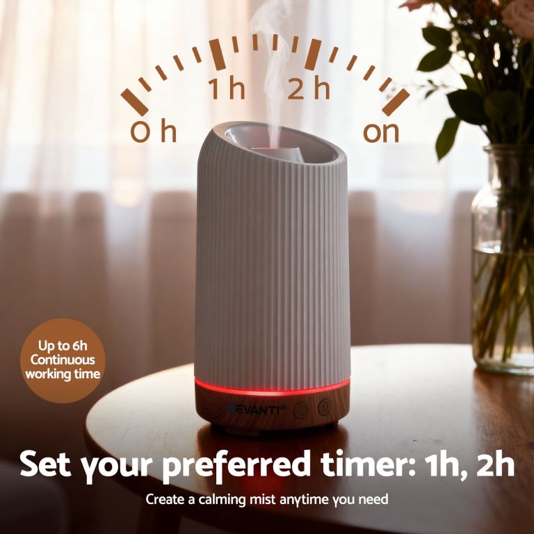 devanti ultrasonic aroma diffuser aromatherapy 200ml led lights iron humidifier forest devanti ultrasonic aroma diffuser aromatherapy 200ml led lights iron humidifier forest