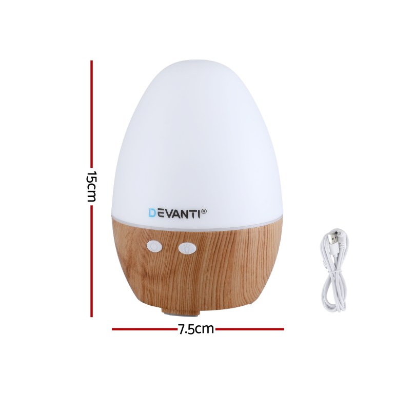devanti ultrasonic aroma diffuser aromatherapy 130ml led lights iron humidifier forest devanti ultrasonic aroma diffuser aromatherapy 130ml led lights iron humidifier forest