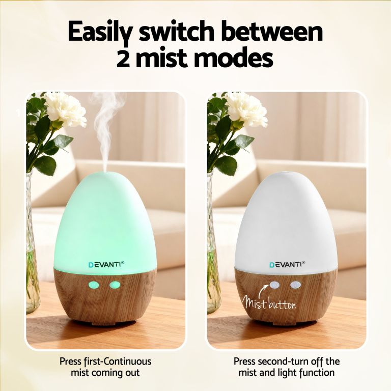 devanti ultrasonic aroma diffuser aromatherapy 130ml led lights iron humidifier forest devanti ultrasonic aroma diffuser aromatherapy 130ml led lights iron humidifier forest