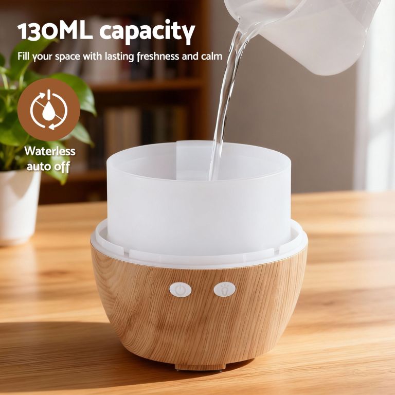 devanti ultrasonic aroma diffuser aromatherapy 130ml led lights iron humidifier forest devanti ultrasonic aroma diffuser aromatherapy 130ml led lights iron humidifier forest