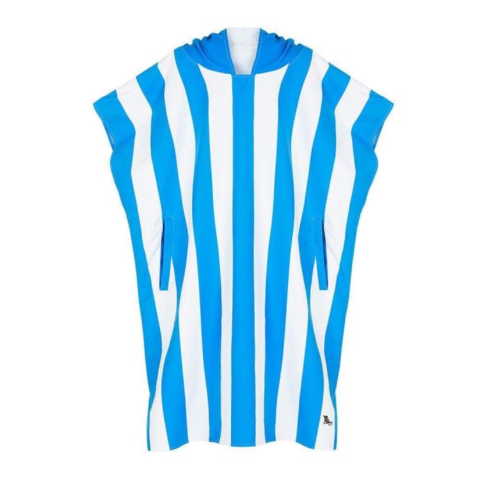 dock & bay adult poncho hooded towel | cabana collection | bondi blue s