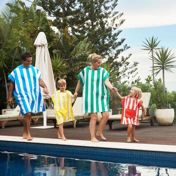 dock & bay adult poncho hooded towel | cabana collection | bondi blue s dock & bay adult poncho hooded towel | cabana collection | bondi blue s