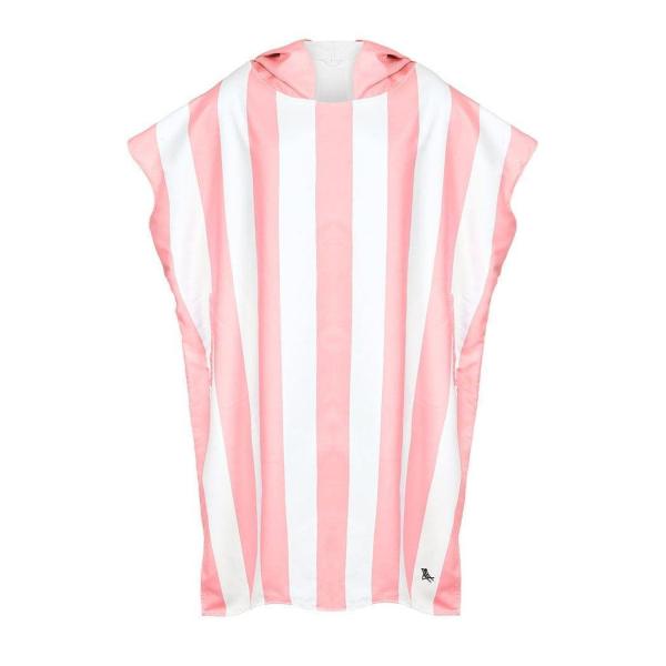 dock & bay adult poncho hooded towel | cabana collection | malibu pink s