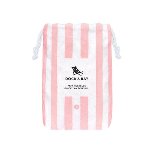dock & bay adult poncho hooded towel | cabana collection | malibu pink s