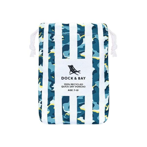 dock & bay kids poncho hooded towel cool camo xs (2 4yrs)